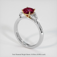 1.56 Ct. Ruby Ring, 18K Yellow & White 2