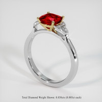 1.50 Ct. Ruby Ring, 18K Yellow & White 2