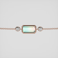 <span>2.33</span> <span class="tooltip-light">Ct.Tw.<span class="tooltiptext">Total Carat Weight</span></span> Bi Color Tourmaline Bracelet, 14K Rose Gold 1