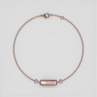 <span>1.54</span>&nbsp;<span class="tooltip-light">Ct.Tw.<span class="tooltiptext">Total Carat Weight</span></span> Watermelon Tourmaline Bracelet, 14K Rose Gold 3