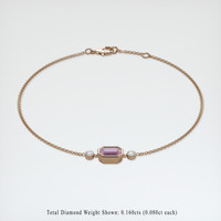 0.90 Ct.Tw. Gemstone Bracelet, 14K Rose Gold 2