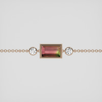 <span>1.68</span> <span class="tooltip-light">Ct.Tw.<span class="tooltiptext">Total Carat Weight</span></span> Multi Color Tourmaline Bracelet, 14K Rose Gold 1