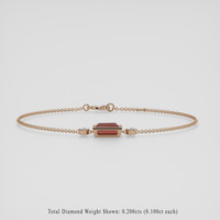 <span>1.68</span> <span class="tooltip-light">Ct.Tw.<span class="tooltiptext">Total Carat Weight</span></span> Multi Color Tourmaline Bracelet, 14K Rose Gold 2