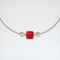 <span>1.27</span>&nbsp;<span class="tooltip-light">Ct.Tw.<span class="tooltiptext">Total Carat Weight</span></span> Ruby Bracelet, 14K Rose Gold 1