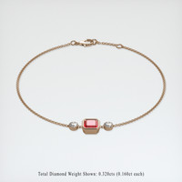 <span>1.22</span>&nbsp;<span class="tooltip-light">Ct.Tw.<span class="tooltiptext">Total Carat Weight</span></span> Ruby Bracelet, 14K Rose Gold 2