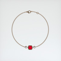 <span>1.22</span>&nbsp;<span class="tooltip-light">Ct.Tw.<span class="tooltiptext">Total Carat Weight</span></span> Ruby Bracelet, 14K Rose Gold 3