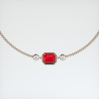 <span>1.14</span>&nbsp;<span class="tooltip-light">Ct.Tw.<span class="tooltiptext">Total Carat Weight</span></span> Ruby Bracelet, 14K Rose Gold 1