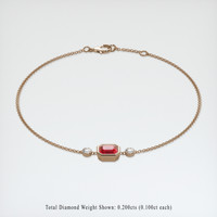 <span>1.14</span>&nbsp;<span class="tooltip-light">Ct.Tw.<span class="tooltiptext">Total Carat Weight</span></span> Ruby Bracelet, 14K Rose Gold 2