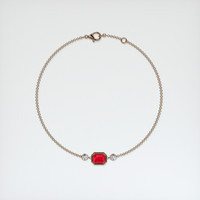 1.14 Ct.Tw. Ruby Bracelet, 14K Rose Gold 3