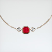 1.35 Ct.Tw. Ruby Bracelet, 14K Rose Gold 1