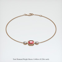 1.35 Ct.Tw. Ruby Bracelet, 14K Rose Gold 2