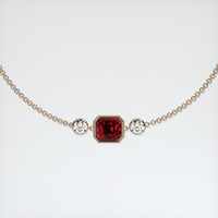1.55 Ct.Tw. Ruby Bracelet, 14K Rose Gold 1