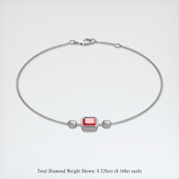 <span>1.22</span>&nbsp;<span class="tooltip-light">Ct.Tw.<span class="tooltiptext">Total Carat Weight</span></span> Ruby Bracelet, 14K White Gold 2