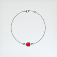 <span>1.22</span>&nbsp;<span class="tooltip-light">Ct.Tw.<span class="tooltiptext">Total Carat Weight</span></span> Ruby Bracelet, 14K White Gold 3