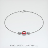 1.35 Ct.Tw. Ruby Bracelet, 14K White Gold 2