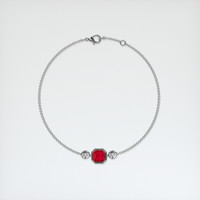 1.35 Ct.Tw. Ruby Bracelet, 14K White Gold 3