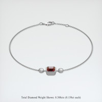 <span>1.55</span>&nbsp;<span class="tooltip-light">Ct.Tw.<span class="tooltiptext">Total Carat Weight</span></span> Ruby Bracelet, 14K White Gold 2