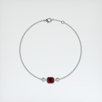 1.55 Ct.Tw. Ruby Bracelet, 14K White Gold 3