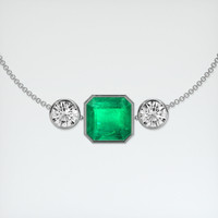 4.70 Ct.Tw. Emerald Bracelet, 18K White Gold 1