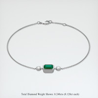 <span>1.01</span>&nbsp;<span class="tooltip-light">Ct.Tw.<span class="tooltiptext">Total Carat Weight</span></span> Emerald Bracelet, 18K White Gold 2