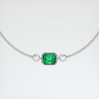 1.23 Ct.Tw. Emerald Bracelet, 18K White Gold 1