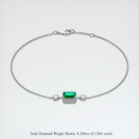 1.13 Ct.Tw. Emerald Bracelet, 18K White Gold 2