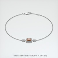 1.15 Ct.Tw. Gemstone Bracelet, 18K White Gold 2