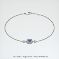 <span>1.06</span>&nbsp;<span class="tooltip-light">Ct.Tw.<span class="tooltiptext">Total Carat Weight</span></span> Gemstone Bracelet, 18K White Gold 2