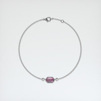 0.90 Ct.Tw. Gemstone Bracelet, 18K White Gold 3