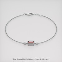 1.07 Ct.Tw. Gemstone Bracelet, 18K White Gold 2
