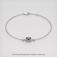 1.09 Ct.Tw. Gemstone Bracelet, 18K White Gold 2