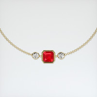 <span>1.27</span>&nbsp;<span class="tooltip-light">Ct.Tw.<span class="tooltiptext">Total Carat Weight</span></span> Ruby Bracelet, 14K Yellow Gold 1