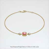 <span>1.22</span>&nbsp;<span class="tooltip-light">Ct.Tw.<span class="tooltiptext">Total Carat Weight</span></span> Ruby Bracelet, 14K Yellow Gold 2