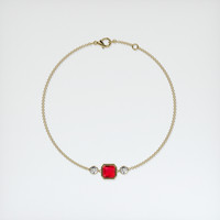 <span>1.22</span>&nbsp;<span class="tooltip-light">Ct.Tw.<span class="tooltiptext">Total Carat Weight</span></span> Ruby Bracelet, 14K Yellow Gold 3