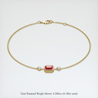 <span>1.14</span>&nbsp;<span class="tooltip-light">Ct.Tw.<span class="tooltiptext">Total Carat Weight</span></span> Ruby Bracelet, 14K Yellow Gold 2