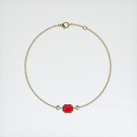 <span>1.14</span>&nbsp;<span class="tooltip-light">Ct.Tw.<span class="tooltiptext">Total Carat Weight</span></span> Ruby Bracelet, 14K Yellow Gold 3