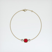 <span>1.35</span>&nbsp;<span class="tooltip-light">Ct.Tw.<span class="tooltiptext">Total Carat Weight</span></span> Ruby Bracelet, 14K Yellow Gold 3