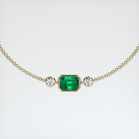1.14 Ct.Tw. Emerald Bracelet, 18K Yellow Gold 1