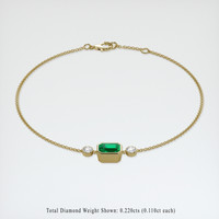 1.14 Ct.Tw. Emerald Bracelet, 18K Yellow Gold 2