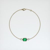 <span>1.23</span>&nbsp;<span class="tooltip-light">Ct.Tw.<span class="tooltiptext">Total Carat Weight</span></span> Emerald Bracelet, 18K Yellow Gold 3