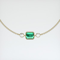 1.13 Ct.Tw. Emerald Bracelet, 18K Yellow Gold 1