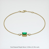 1.13 Ct.Tw. Emerald Bracelet, 18K Yellow Gold 2