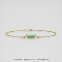 <span>1.54</span>&nbsp;<span class="tooltip-light">Ct.Tw.<span class="tooltiptext">Total Carat Weight</span></span> Emerald Bracelet, 18K Yellow Gold 2