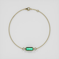 <span>1.54</span>&nbsp;<span class="tooltip-light">Ct.Tw.<span class="tooltiptext">Total Carat Weight</span></span> Emerald Bracelet, 18K Yellow Gold 3
