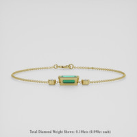 <span>1.57</span> <span class="tooltip-light">Ct.Tw.<span class="tooltiptext">Total Carat Weight</span></span> Emerald Bracelet, 18K Yellow Gold 2