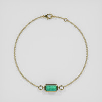 <span>1.57</span> <span class="tooltip-light">Ct.Tw.<span class="tooltiptext">Total Carat Weight</span></span> Emerald Bracelet, 18K Yellow Gold 3