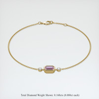 0.90 Ct.Tw. Gemstone Bracelet, 18K Yellow Gold 2