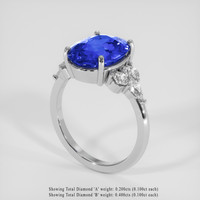 4.99 Ct. Blue Sapphire Ring, Platinum 950 2