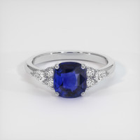 2.07 Ct. Blue Sapphire Ring, Platinum 950 1