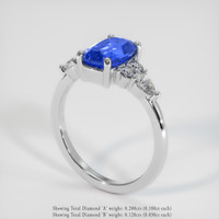 1.78 Ct. Blue Sapphire Ring, Platinum 950 2